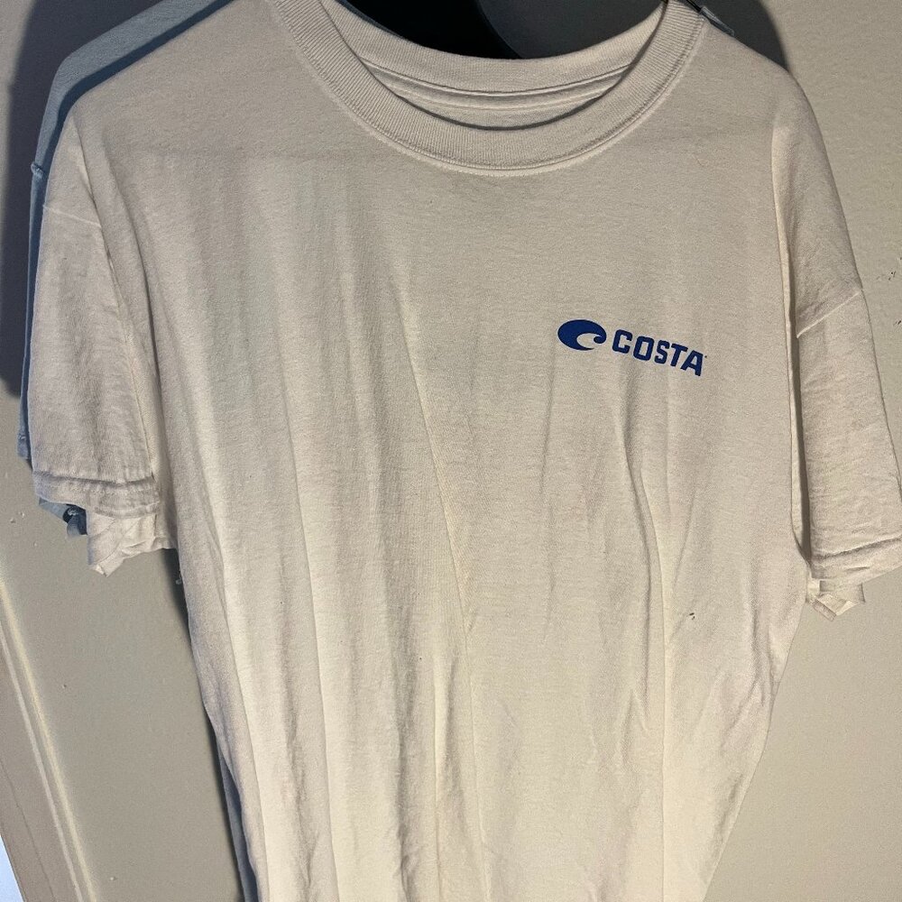 TWO - Costa Del Mar - T shirts One White and one light blue - mens large
